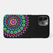 マンダラカラフルブラック Case-Mate iPhoneケース (裏面(横))