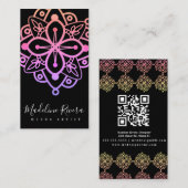 マンダラカラフルヘンナアーティストヨガマクラメ 名刺 (正面/裏面)