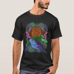 マンダラカラフルマオリトバルシーアニマルハワイアン Tシャツ