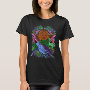 マンダラカラフルマオリトバルシーアニマルハワイアン Tシャツ