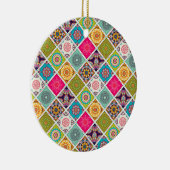 マンダラカラフルモロッコ民族パターン セラミックオーナメント (右)
