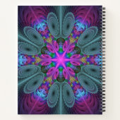 マンダラカラフルルフラクタルアート万華鏡のように千変万化するパターン独自の名前 ノートブック (裏面)