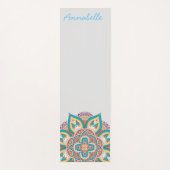 マンダラカラフルー名鮮やか活芸術 ヨガマット (正面)