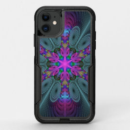 マンダラカラフルー打撃フラクタルアート万華鏡のように千変万化するパターン オッターボックスコミューターiPhone 11ケース