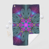 マンダラカラフルー打撃フラクタルアート万華鏡のように千変万化するパターン ゴルフタオル (インサイチュ)