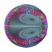 マンダラカラフルー打撃フラクタルアート万華鏡のように千変万化するパターン 野球ボール (正面左)