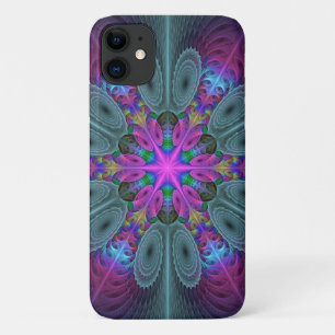 マンダラカラフルー打撃フラクタルアート万華鏡のように千変万化するパターン iPhone 11 ケース