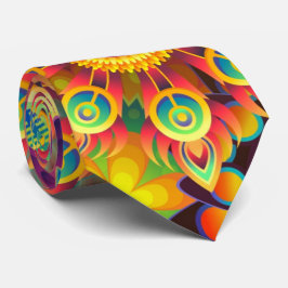 マンダラカラフル抽象芸術 ネクタイ