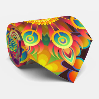 マンダラカラフル抽象芸術 ネクタイ