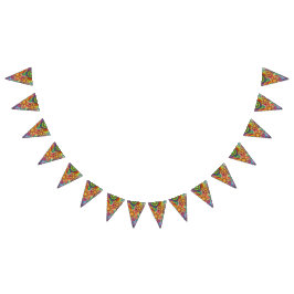 マンダラカラフル抽象芸術 バンティングフラッグ