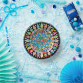 マンダラカラフル紙ボウル ペーパーボウル (パーティー)