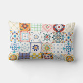 マンダラカラフル/モロッコタイル腰枕 ランバークッション (裏面)