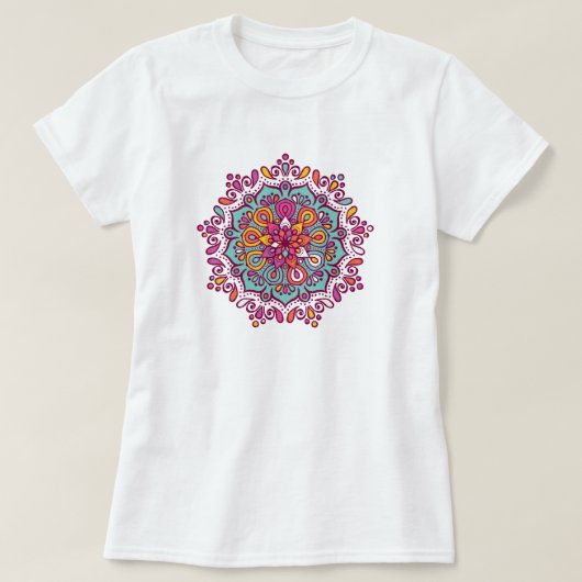 マンダラカラフルTシャツ Tシャツ (デザイン正面)