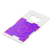 マンダラカラーピンクブルー – ラブ – 万華鏡のように千変万化するパターンRMDESIGN クレジットカード栓抜き (裏面アングル)