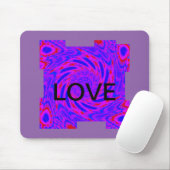 マンダラカラーピンクブルー – ラブ – 万華鏡のように千変万化するパターンRMDESIGN マウスパッド (マウス)
