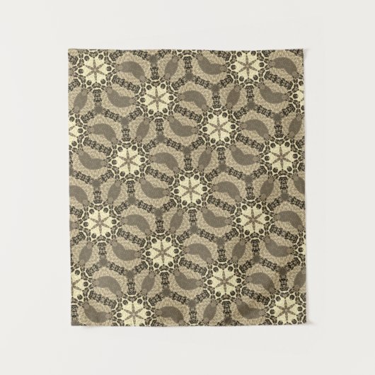 マンダラカラーモダンゴールデンバラタペストリー タペストリー (正面)