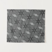 マンダラカラーモダンブラックグレースタータペストリー タペストリー (正面(横))