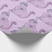 マンダラキャット光沢ラッピング紙、30 in x 6 ラッピングペーパー (角)