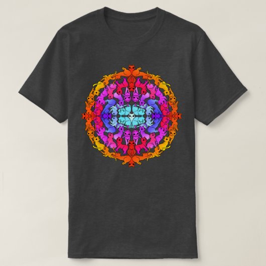 マンダラキャット Tシャツ (デザイン正面)