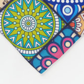 マンダラキルトパターン フリースブランケット (角)