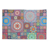 マンダラキルトパターン 枕カバー (裏面-左)