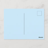 マンダラギリシャ邪悪な目のパターンブルーホワイト ポストカード (裏面)