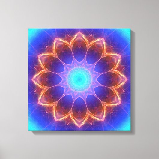 マンダラクール白熱［赤熱］光を放つ キャンバスプリント (正面)