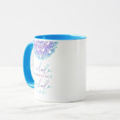 マンダラグラデーションインヘール自信エキシェールダウトヨガ マグカップ (正面左)