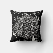 マンダラグランジスグレーTシャツ クッション (裏面)