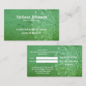 マンダラグリーンヨガ瞑想友人を参照 紹介カード (正面/裏面)