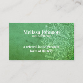 マンダラグリーンヨガ瞑想友人を参照 紹介カード