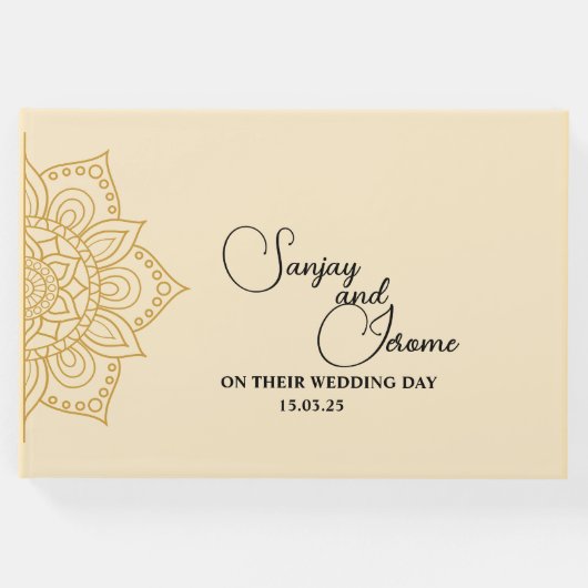 マンダラゲストブック | 豪華な結婚式 ゲストブック (正面)