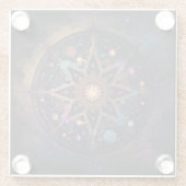 マンダラコズミックの幻想的なアートガラスコースター ガラスコースター (裏面)