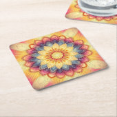 マンダラコースター スクエアペーパーコースター (アングル)