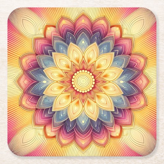 マンダラコースター スクエアペーパーコースター (正面)