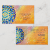 マンダラゴールデンフラワーブルーパープル 名刺 (正面/裏面)