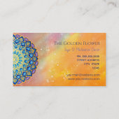 マンダラゴールデンフラワーブルーパープル 名刺 (裏面)