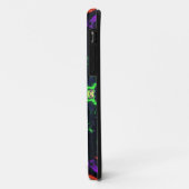 マンダラサイケデリックフラワーグリーン紫と黄色 Case-Mate iPhoneケース (裏面/左)