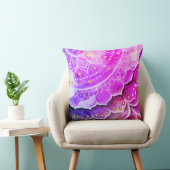 マンダラサンセットウォーターカラーピンクピロー クッション (椅子)