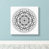 マンダラサークル6 キャンバスプリント (インサイチュ (ウッドフロア))