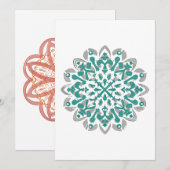 マンダラシャダーchristmasmandalaフラッタークリスマス サンキューカード (正面/裏面)