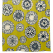 マンダラシルクのスポット文字盤 シャワーカーテン (正面)