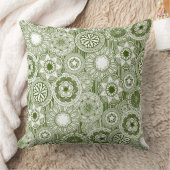 マンダラシルクグリーン白 クッション (ブランケット)