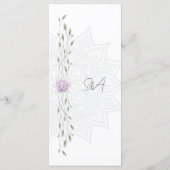 マンダラシンプルスの木の葉とピンクの蓮結婚蓮 メニュー (裏面)