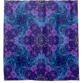 マンダラシームレスパターンの神聖なジオメトリ記号 シャワーカーテン (正面)