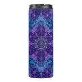 マンダラシームレスパターンの神聖なジオメトリ記号 タンブラー (裏面)