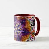 マンダラジオメトリックロゼットレトロヒッパイマグ マグカップ (正面右)