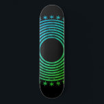 マンダラジオメトリック抽象芸術パターングリーンブラック スケートボード<br><div class="desc">円と星のスケートボードの美しい曼荼羅の対称な幾何学的パターン。そしてはっきりしたユニークスタイル緑と黒。</div>