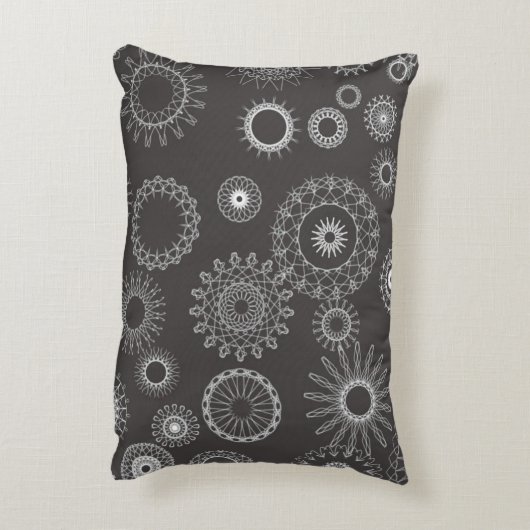 マンダラジオメトリ – 暗闇の光のダンス アクセントクッション (裏面(縦))