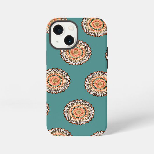 マンダラジグザグパターン iPhoneケース (裏面)
